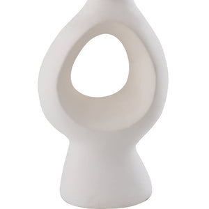 Atlas Fenimore 27'' High Table Lamp - Abstract Earthenware Base & White Oval Shade for Modern Spaces PL11055-WH