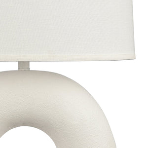 Atlas Flection 25" High Table Lamp - Modern Earthenware Base with Oval Shade for Stylish Ambient Lighting PL11057-WH