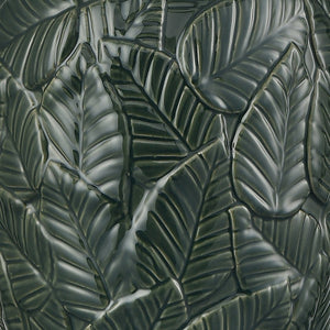 Atlas Goodell 27.5'' High Table Lamp - Artisan Green Glaze with Leaf Motif & Clear Acrylic Base, Warm Light PL11061-GN