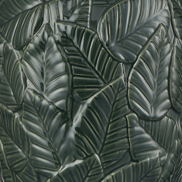 Atlas Goodell 27.5'' High Table Lamp - Artisan Green Glaze with Leaf Motif & Clear Acrylic Base, Warm Light PL11061-GN