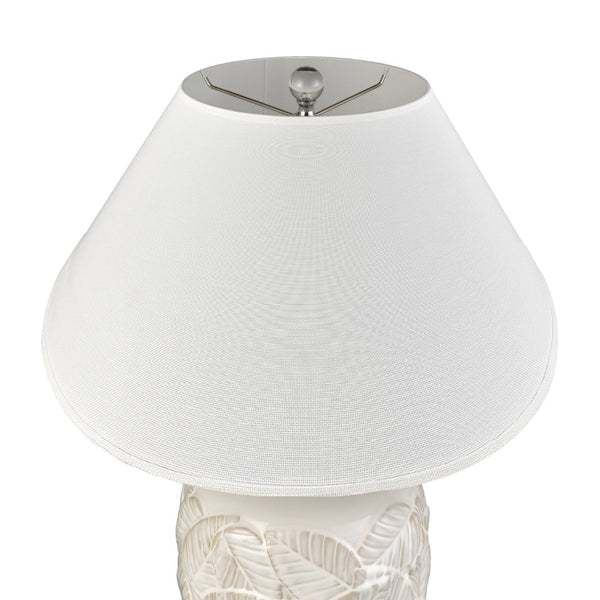 Atlas Goodell 27.5'' High Handcrafted Ceramic Table Lamp - White Glazed, Urn-Shaped with Modern Base PL11061-WH