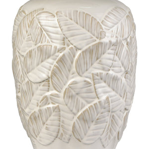 Atlas Goodell 27.5'' High Handcrafted Ceramic Table Lamp - White Glazed, Urn-Shaped with Modern Base PL11061-WH