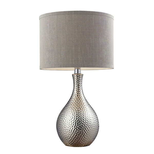 Atlas Hammered Chrome Table Lamp - 21.5" High, Sculptural Design for Modern & Midcentury Décor, Versatile Lighting PL11063-CH