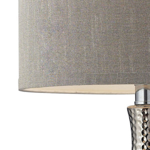 Atlas Hammered Chrome Table Lamp - 21.5" High, Sculptural Design for Modern & Midcentury Décor, Versatile Lighting PL11063-CH