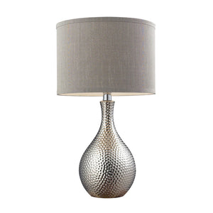 Atlas Hammered Chrome Table Lamp - 21.5" High, Sculptural Design for Modern & Midcentury Décor, Versatile Lighting PL11063-CH