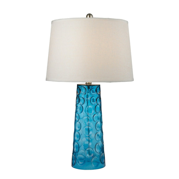 Atlas Hammered Glass 27'' High 1-Light Table Lamp - Artisan Blue Elegance for Modern Home Decor PL11064-BL
