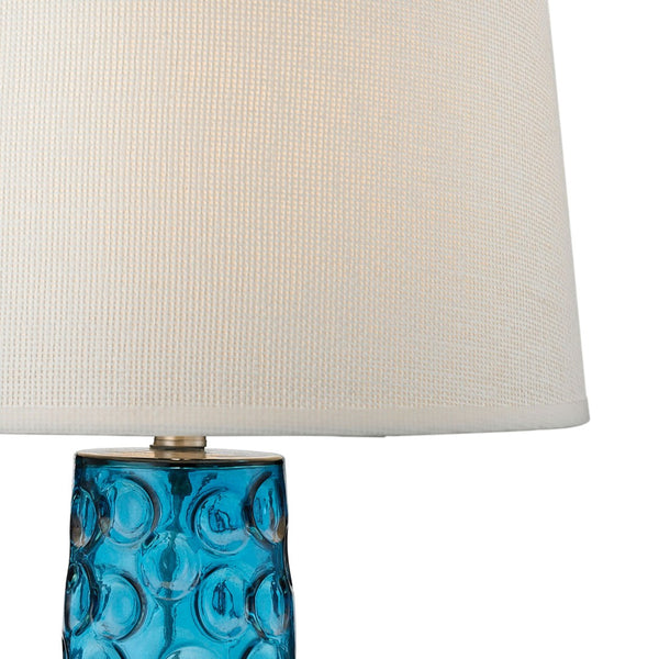 Atlas Hammered Glass 27'' High 1-Light Table Lamp - Artisan Blue Elegance for Modern Home Decor PL11064-BL