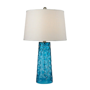 Atlas Hammered Glass 27'' High 1-Light Table Lamp - Artisan Blue Elegance for Modern Home Decor PL11064-BL