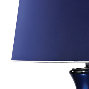Atlas Helensburugh 34" High Navy Glass Table Lamp - Sculptural Design for Modern Home Décor & Ambiance PL11065-BL