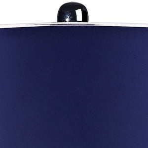 Atlas Helensburugh 34" High Navy Glass Table Lamp - Sculptural Design for Modern Home Décor & Ambiance PL11065-BL