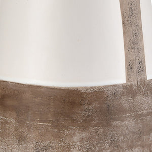 Atlas Kirkover 26" High 1-Light Table Lamp - Stylish Two-Tone Ceramic & Rattan Shade for Cozy Ambiance PL11074-WH