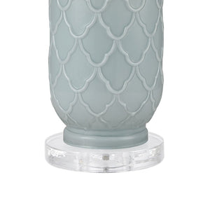 Atlas La Joliette 24'' High Table Lamp Set of 2 - Elegant Pale Blue Glass Lighting for Modern Spaces PL11076-BLS