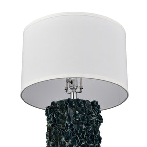 Atlas Larkin 25'' High Coastal Elegance Table Lamp - Artisan Green Glazed Base & Textured White Shade PL11077-GN
