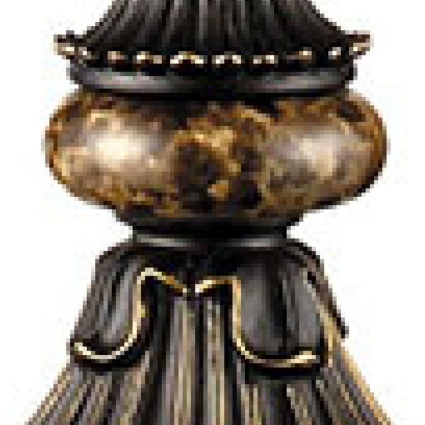 Atlas Lyon 34'' High Victorian Table Lamp - Ornate French Bronze with Beige Shade for Warm Ambiance PL11082-BZ