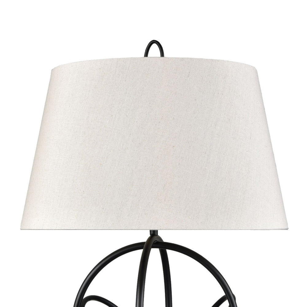 Atlas Morely 26'' High Table Lamp - Modern Scandinavian Design with Marble Base for Stylish Elegance Matte Black PL11084-BK