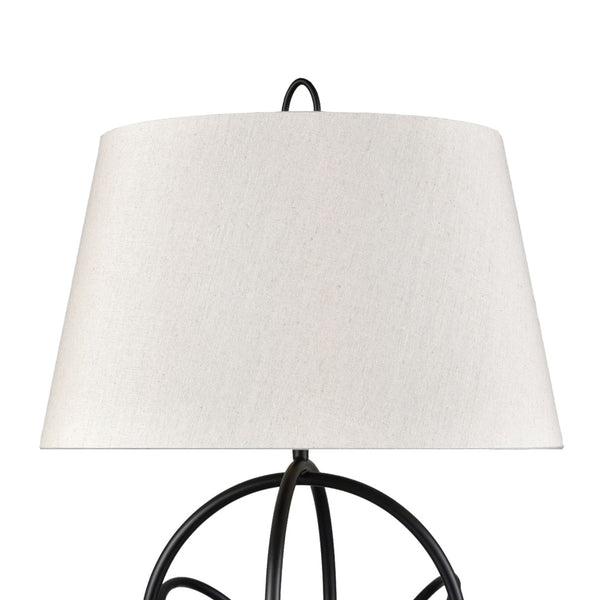 Atlas Morely 26'' High Table Lamp - Modern Scandinavian Design with Marble Base for Stylish Elegance Matte Black PL11084-BK