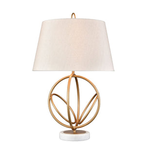 Atlas Morely 26'' High Table Lamp - Modern Scandinavian Design with Marble Base for Stylish Elegance Painted Gold PL11084-GD2