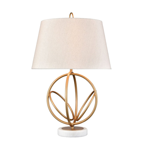 Atlas Morely 26'' High Table Lamp - Modern Scandinavian Design with Marble Base for Stylish Elegance Painted Gold PL11084-GD2