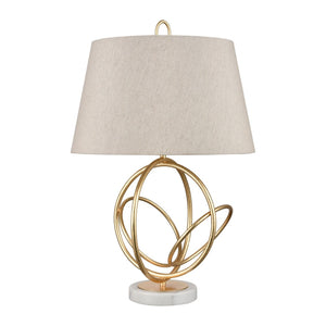 Atlas Morely 26'' High Table Lamp - Modern Scandinavian Design with Marble Base for Stylish Elegance Gold Leaf PL11084-GD