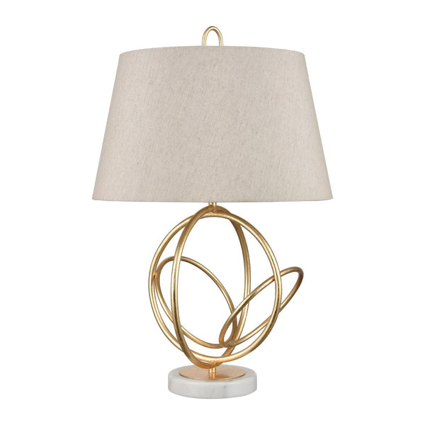Atlas Morely 26'' High Table Lamp - Modern Scandinavian Design with Marble Base for Stylish Elegance Gold Leaf PL11084-GD