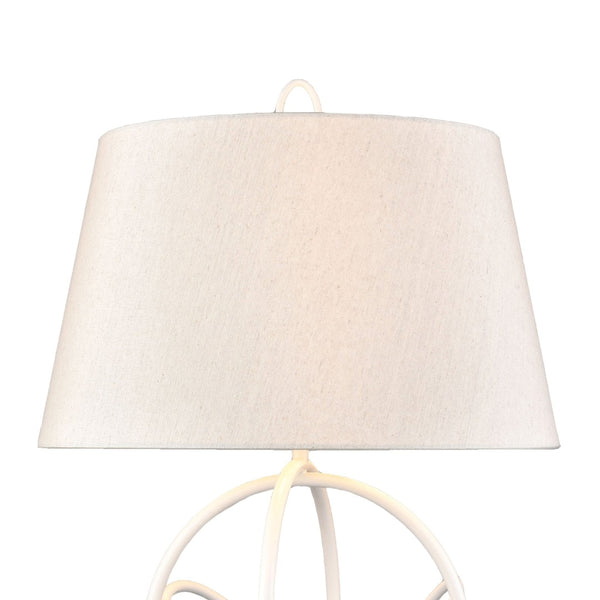 Atlas Morely 26'' High Table Lamp - Modern Scandinavian Design with Marble Base for Stylish Elegance Matte White PL11084-WH