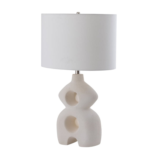 Atlas Neptune 26" High 1-Light Table Lamp - Sculptural Dry White Design for Modern Home Elegance PL11086-WH