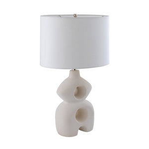 Atlas Neptune 26" High 1-Light Table Lamp - Sculptural Dry White Design for Modern Home Elegance PL11086-WH
