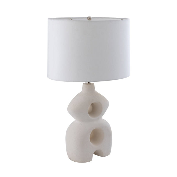 Atlas Neptune 26" High 1-Light Table Lamp - Sculptural Dry White Design for Modern Home Elegance PL11086-WH