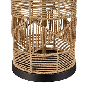 Atlas Peckham 30'' High Table Lamp - Handcrafted Natural Woven Paper Rope with White Shade for Ambient Glow PL11090-NA