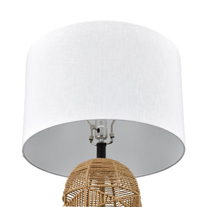 Atlas Peckham 30'' High Table Lamp - Handcrafted Natural Woven Paper Rope with White Shade for Ambient Glow PL11090-NA