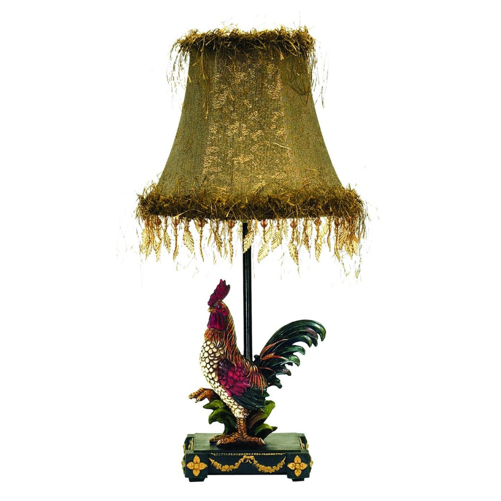 Atlas Petite Rooster 19'' High Table Lamp - Whimsical Multicolor Accent for Farmhouse & Cottage Décor PL11091-MU