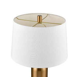 Atlas Pill 34'' High Table Lamp - Capsule-Inspired Aged Brass Light with Marble Base for Elegant Style PL11092-BS