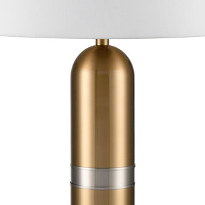 Atlas Pill 34'' High Table Lamp - Capsule-Inspired Aged Brass Light with Marble Base for Elegant Style PL11092-BS