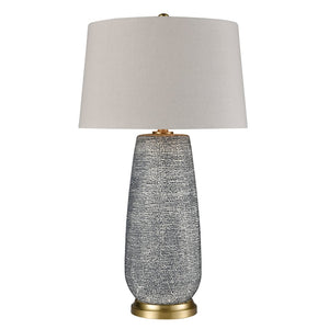 Atlas Rehoboth 30'' High Table Lamp - Sculptural Navy Earthenware Design for Modern Home Decor & Lighting PL11095-BL