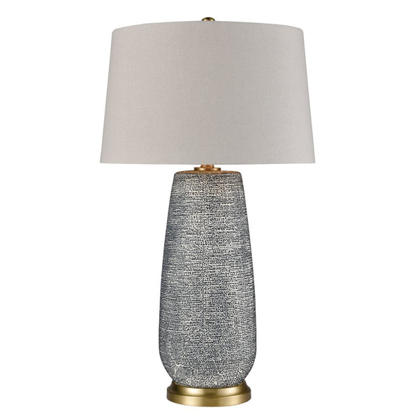 Atlas Rehoboth 30'' High Table Lamp - Sculptural Navy Earthenware Design for Modern Home Decor & Lighting PL11095-BL