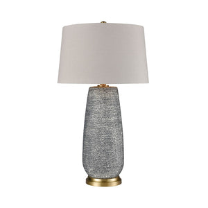 Atlas Rehoboth 30'' High Table Lamp - Sculptural Navy Earthenware Design for Modern Home Decor & Lighting PL11095-BL