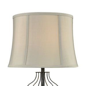 Atlas Rochefort 27'' High Table Lamp - Rustic Oil Rubbed Bronze with Sandstone Linen Shade for Cozy Spaces PL11097-BZ