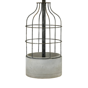Atlas Rochefort 27'' High Table Lamp - Rustic Oil Rubbed Bronze with Sandstone Linen Shade for Cozy Spaces PL11097-BZ