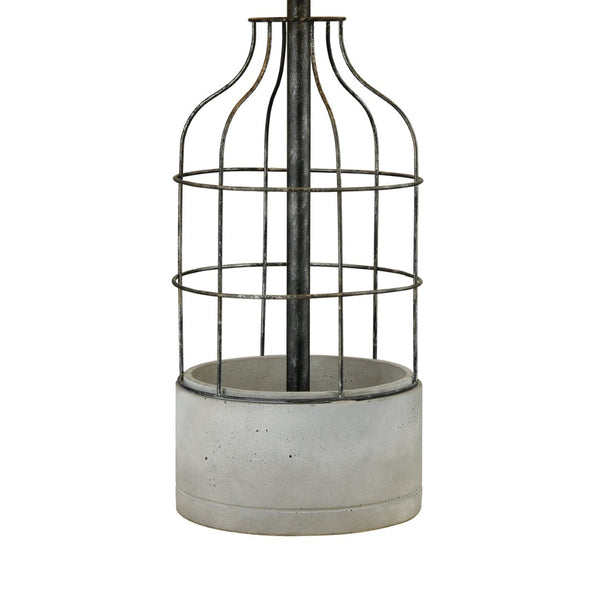 Atlas Rochefort 27'' High Table Lamp - Rustic Oil Rubbed Bronze with Sandstone Linen Shade for Cozy Spaces PL11097-BZ