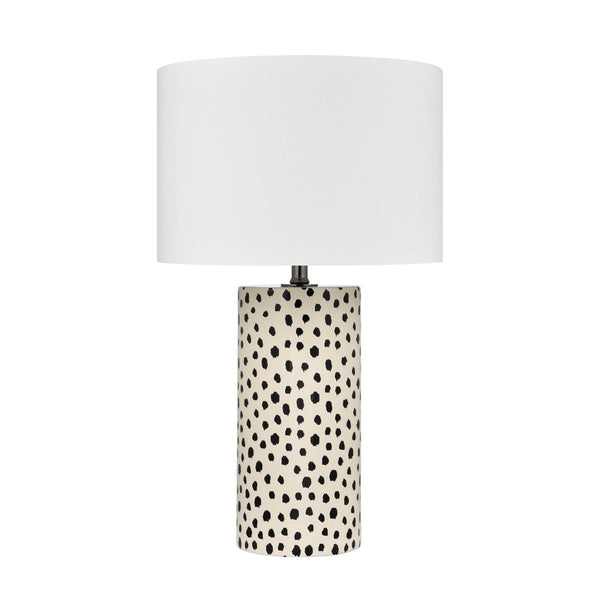 Atlas Signe Modern 26'' High Table Lamp with Elegant Off-White Shade for Stylish Home Décor Accents Cream PL11104-CR