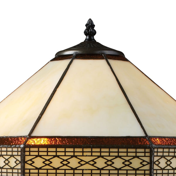 Atlas Stone Filigree 24'' High 2-Light Table Lamp - Elegant Tiffany-Style Lighting for Classic Interiors PL11105-BZ