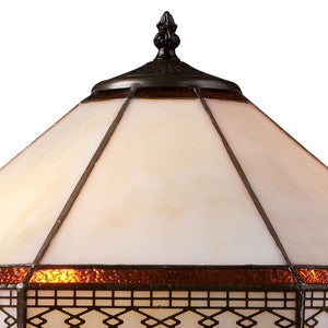 Atlas Stone Filigree 24'' High 2-Light Table Lamp - Elegant Tiffany-Style Lighting for Classic Interiors PL11105-BZ