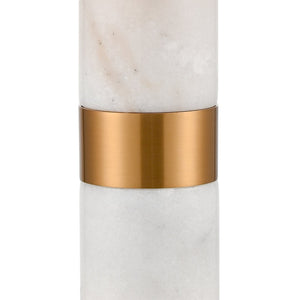 Atlas Sureshot 15" High Table Lamp with Aged Brass & Marble Base - Modern Luxe for Any Space PL11106-WH