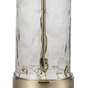Atlas Tribeca 27'' High 2-Light Table Lamp - Textured Water Glass Base & Polished Nickel Accents for Elegance PL11110-CL