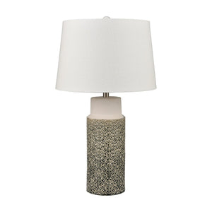 Atlas Tula 30'' High Table Lamp Set of 2 - Coastal-Inspired Gray Earthenware with Soft Linen Shades PL11111-GYS