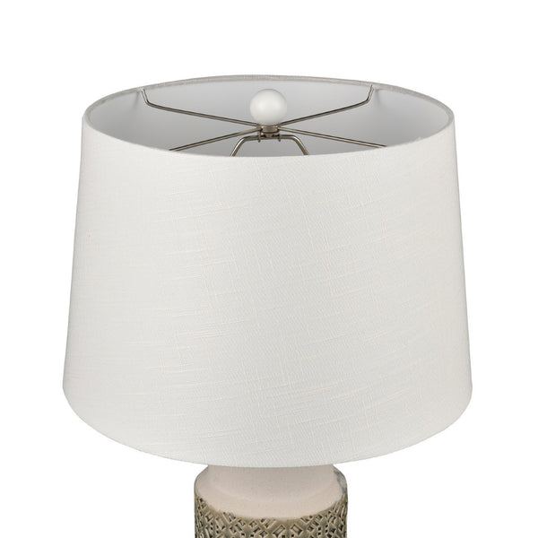 Atlas Tula 30'' High Table Lamp Set of 2 - Coastal-Inspired Gray Earthenware with Soft Linen Shades PL11111-GYS
