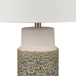 Atlas Tula 30'' High Table Lamp Set of 2 - Coastal-Inspired Gray Earthenware with Soft Linen Shades PL11111-GYS