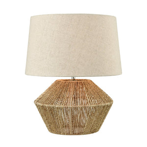 Atlas Vavda 19.5'' Coastal Table Lamp - Natural Rope Base & Off-White Shade for Warm, Inviting Spaces PL11112-NA