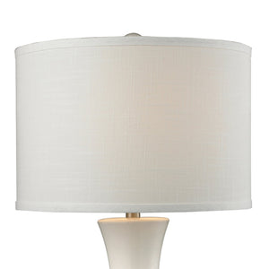Atlas White Ceramic 28'' High Table Lamp - Sculptural Glossy Accent for Modern & Midcentury Interiors PL11114-WH
