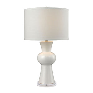 Atlas White Ceramic 28'' High Table Lamp - Sculptural Glossy Accent for Modern & Midcentury Interiors PL11114-WH